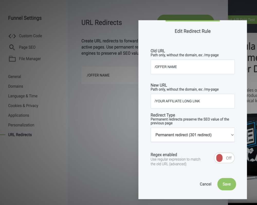 What is the HBA Funnel Builder "Pretty Links" Application?