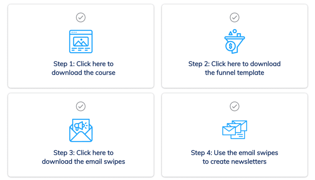 Below you'll find all the resources you need to market, sell and deliver this course online!