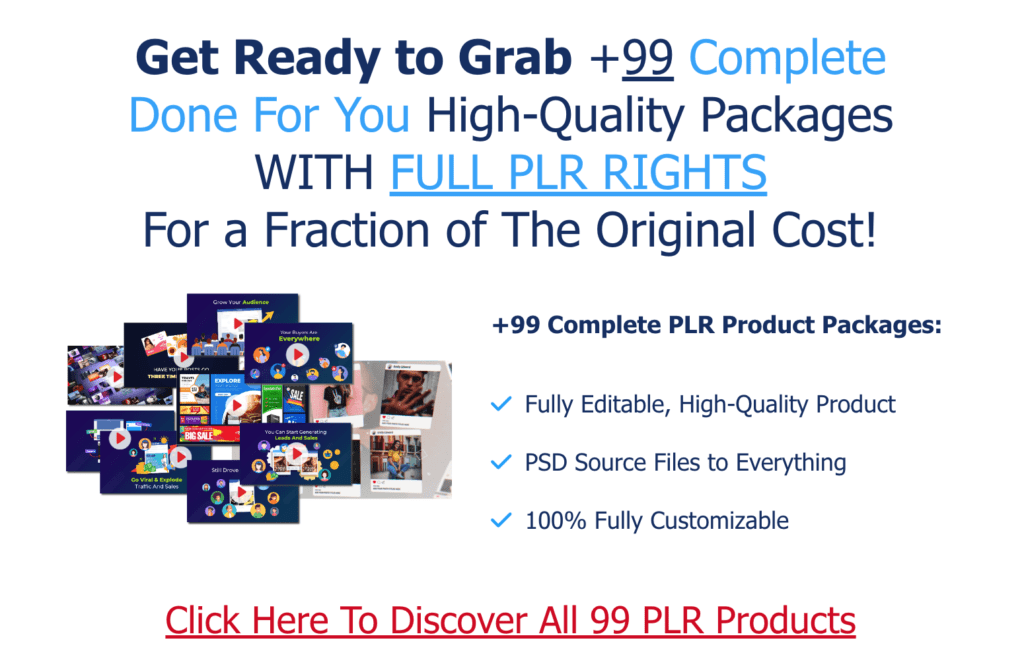 Get Ready to Grab +99 Complete Done For You High-Quality Packages WITH FULL PLR RIGHTS For a Fraction of The Original Cost- PRL Systeme Video Course